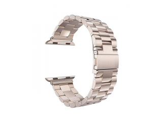Pulseira de Aço Inox para Apple Watch Clássica Gold