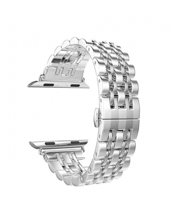 Pulseira de Aço Inox para Apple Watch LUX Silver