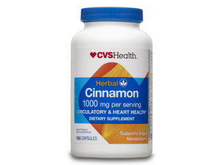 CVS Health Suplemento Dietético Cinnamon 1000mg 180 Cápsulas