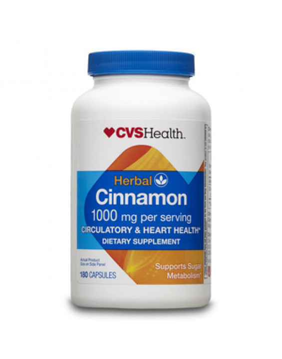 CVS Health Suplemento Dietético Cinnamon 1000mg 180 Cápsulas