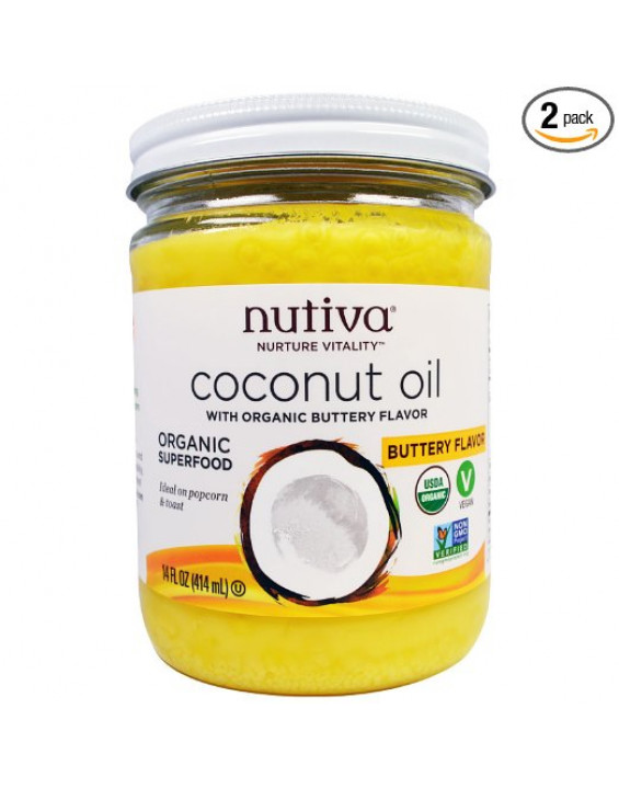 Nutiva Óleo de Coco Sabor Manteiga Coconuit Oil Buttery Flavor 414ml