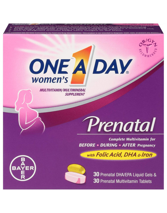 Bayer Suplemento Multivitamínico Pré-Natal One-A-Day (30 Cápsulas)