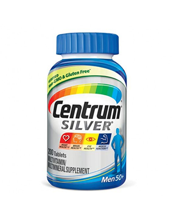 Centrum Silver Men +50 Suplemento Multivitamínico Para Homens 200 Cápsulas