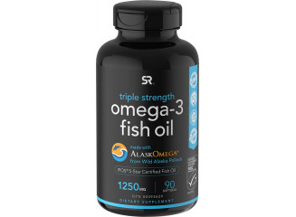 Sports Research Suplemento de Omega-3 Wild Alaska 1250mg (90 Cápsulas)