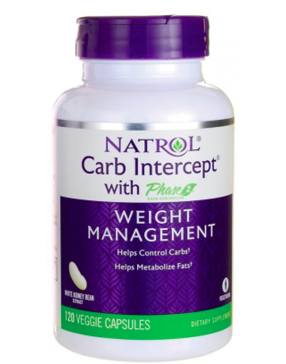 Natrol Suplemento Bloqueador de Carboidratos Carb Intercept (120 Cápsulas)
