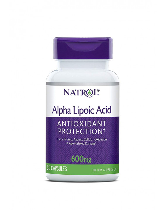 Natrol Suplemento Ácido Lipoico Alpha Lipoic Acid 600mg (30 Cápsulas)