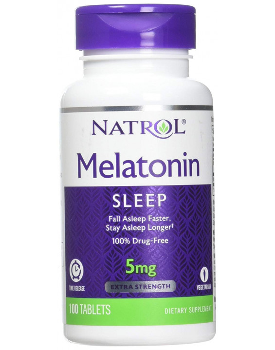 Natrol Suplemento de Melatonina 5mg Time Release (100 Comprimidos)