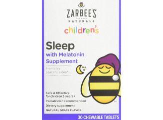 Zarbee's Naturals Suplemento de Melatonina para Crianças Sabor Uva