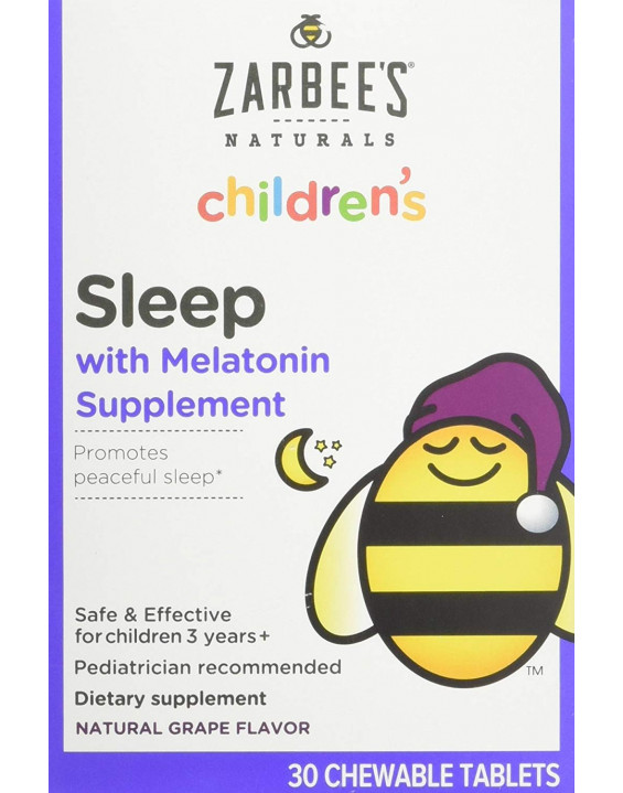  Zarbee's Naturals Suplemento de Melatonina para Crianças Sabor Uva