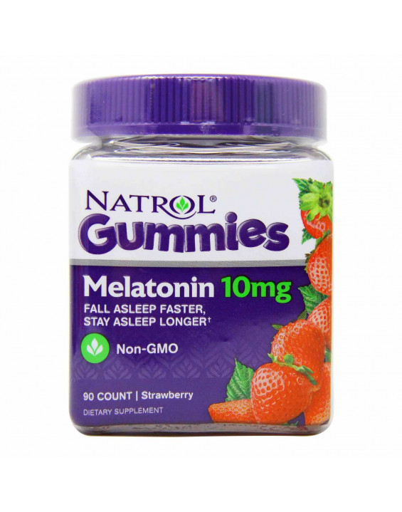 Natrol Suplemento de Melatonina em Balas Gummies 10mg (Contém 90)