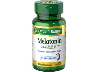 Nature's Bounty Suplemento de Melatonina Melatonin 5mg (90 Cápsulas)