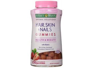 Nature's Bounty Suplemento em Balas Gummies Hair, Skin & Nails Sabor Morango (Tamanhos)