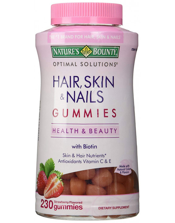 Nature's Bounty Suplemento em Balas Gummies Hair, Skin & Nails Sabor Morango (Tamanhos) Nature's Bounty Suplemento em Balas Gummies Hair, Skin & Nails Sabor Morango (Tamanhos)