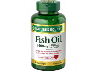 Nature's Bounty Suplemento de Omega 3 Óleo de Peixe Fish Oil 2400mg (90 Cápsulas)