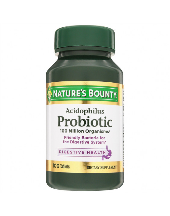Nature's Bounty Suplemento Probiótico para Digestão Acidosphilus Probiotic (100 Cápsulas)