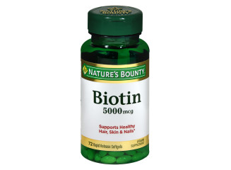 Nature's Bounty Suplemento Biotin 5000mcg (120 Cápsulas)