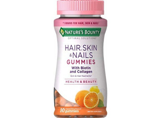 Nature's Bounty Suplemento em Balas Gummies Hair, Skin & Nails Sabor Laranja (Tamanhos)