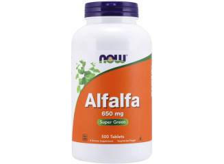 NOW Suplemento de Alfalfa 650mg (500 Cápsulas)