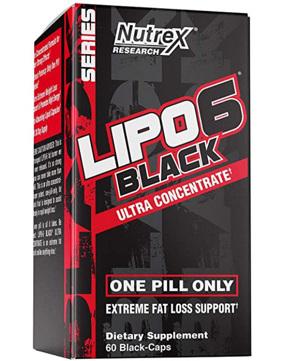 Nutrex Research Suplemento Termogênico Ultraconcentrado Lipo-6 Black (60 Cápsulas)
