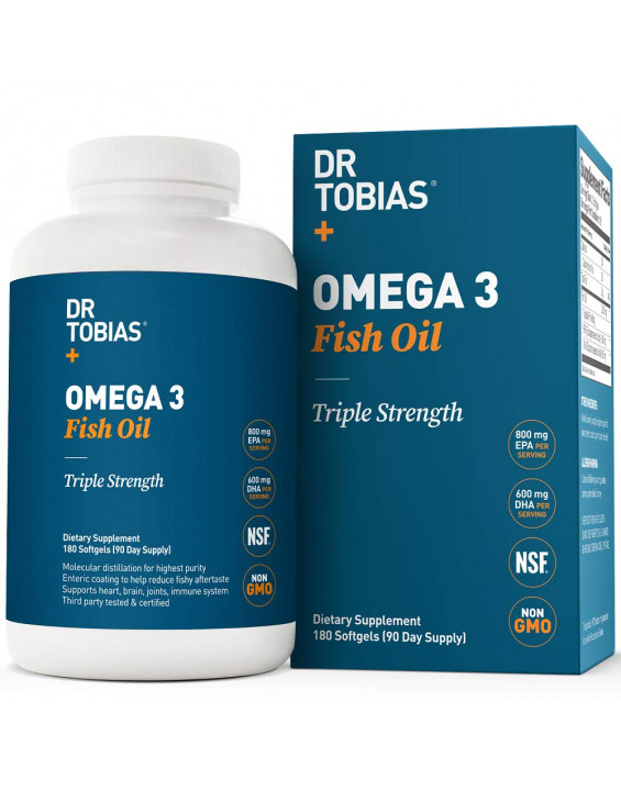 Dr. Tobias Suplemento de Omega 3 Óleo De Peixe Fish Oil 2000mg (180 Cápsulas) Dr. Tobias Suplemento de Omega 3 Óleo De Peixe Fish Oil 2000mg (180 Cápsulas)