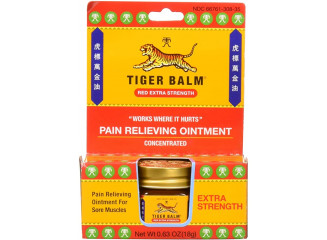 Tiger Balm Pomada Bálsamo Medicinal Analgésico e Anti-inflamatório Extra Strength Red