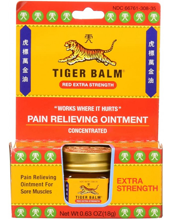 Tiger Balm Pomada Bálsamo Medicinal Analgésico e Anti-inflamatório Extra Strength Red
