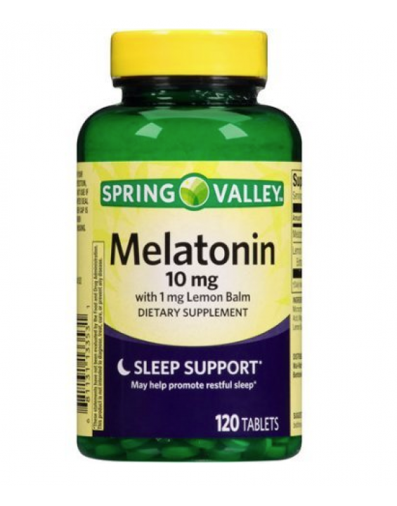Spring Vallery Suplemento de Melatonina 10mg (120 Cápsulas)
