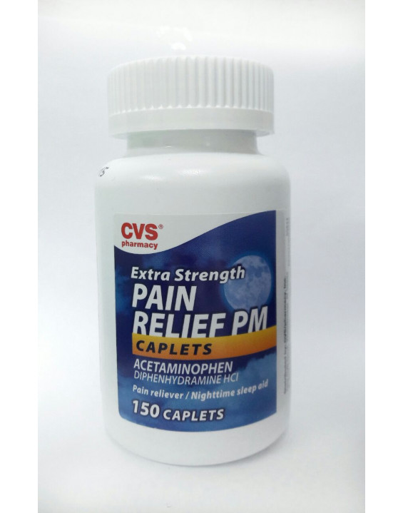 CVS Analgésico Noturno Pain Relief PM Extra Strength 150 Cápsulas CVS Analgésico Noturno Pain Relief PM Extra Strength 150 Cápsulas