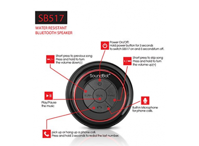 SoundBot Caixa de Som a Prova D'água (10 cores) SoundBot Caixa de Som a Prova D'água (10 cores)